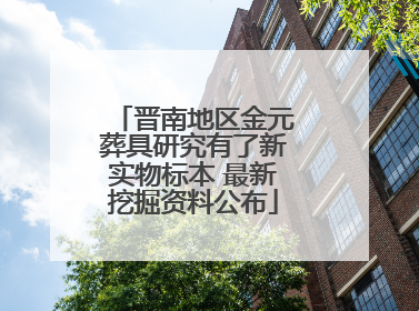 晋南地区金元葬具研究有了新实物标本 最新挖掘资料公布