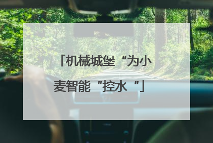 机械城堡“为小麦智能“控水“