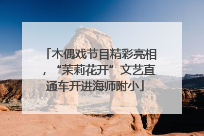 木偶戏节目精彩亮相，“茉莉花开”文艺直通车开进海师附小