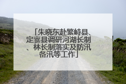 朱晓东赴繁峙县、定襄县调研河湖长制、林长制落实及防汛备汛等工作