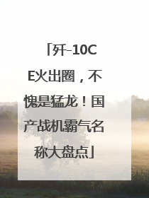 歼-10CE火出圈，不愧是猛龙！国产战机霸气名称大盘点