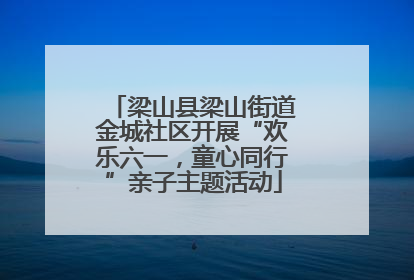 梁山县梁山街道金城社区开展“欢乐六一，童心同行”亲子主题活动