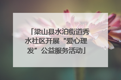 梁山县水泊街道秀水社区开展“爱心理发”公益服务活动