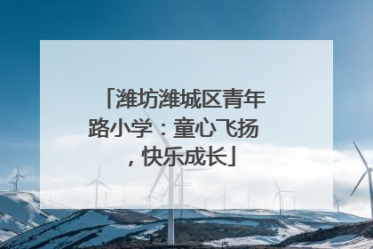 潍坊潍城区青年路小学：童心飞扬，快乐成长