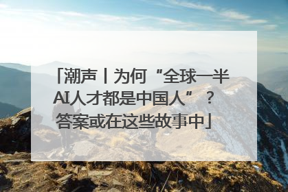 潮声丨为何“全球一半AI人才都是中国人”？答案或在这些故事中