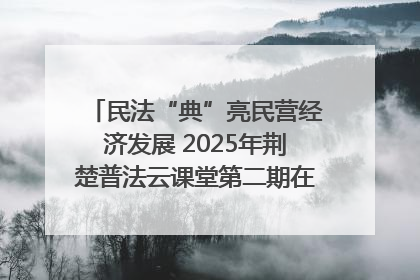 民法“典”亮民营经济发展 2025年荆楚普法云课堂第二期在武汉客厅开讲