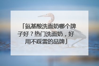 氨基酸洗面奶哪个牌子好？热门洗面奶，好用不踩雷的品牌