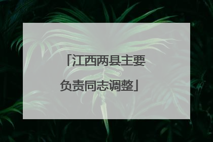 江西两县主要负责同志调整
