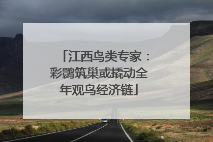 江西鸟类专家：彩鹮筑巢或撬动全年观鸟经济链