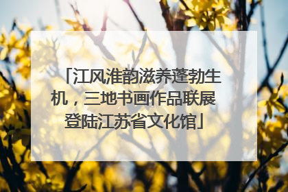 江风淮韵滋养蓬勃生机，三地书画作品联展登陆江苏省文化馆