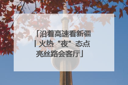 沿着高速看新疆丨火热“夜”态点亮丝路会客厅