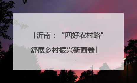沂南：“四好农村路”舒展乡村振兴新画卷