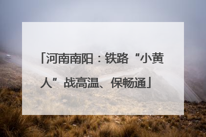 河南南阳：铁路“小黄人”战高温、保畅通