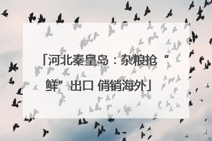 河北秦皇岛：杂粮抢“鲜”出口 俏销海外