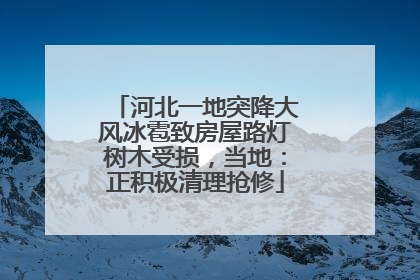 河北一地突降大风冰雹致房屋路灯树木受损，当地：正积极清理抢修