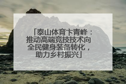 泰山体育卞青峰：推动高端竞技技术向全民健身装备转化，助力乡村振兴