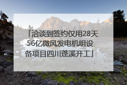 洽谈到签约仅用28天 56亿微风发电机组设备项目四川蓬溪开工