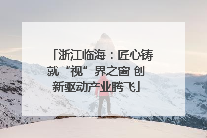 浙江临海：匠心铸就“视”界之窗 创新驱动产业腾飞