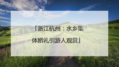 浙江杭州：水乡集体婚礼引游人观赏