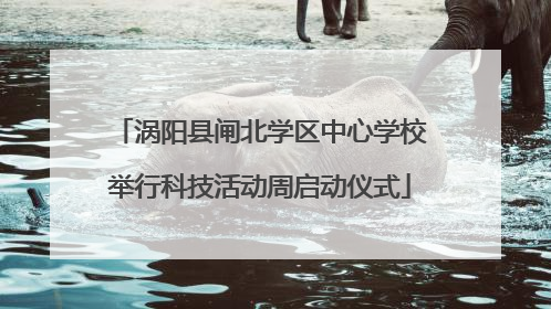 涡阳县闸北学区中心学校举行科技活动周启动仪式