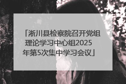 淅川县检察院召开党组理论学习中心组2025年第5次集中学习会议