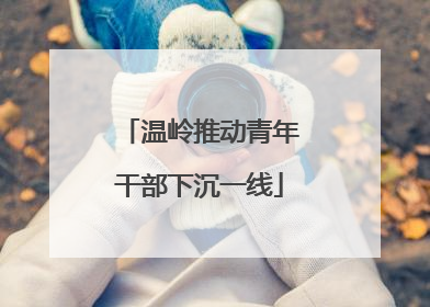 温岭推动青年干部下沉一线