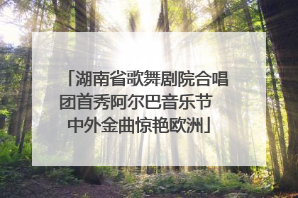 湖南省歌舞剧院合唱团首秀阿尔巴音乐节 中外金曲惊艳欧洲