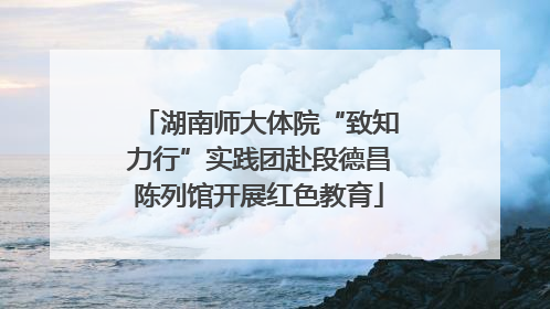 湖南师大体院“致知力行”实践团赴段德昌陈列馆开展红色教育