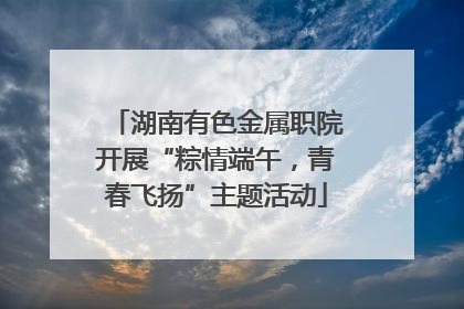 湖南有色金属职院开展“粽情端午，青春飞扬”主题活动