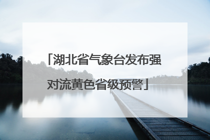 湖北省气象台发布强对流黄色省级预警