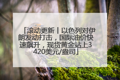 滚动更新丨以色列对伊朗发动打击，国际油价快速飙升，现货黄金站上3420美元/盎司
