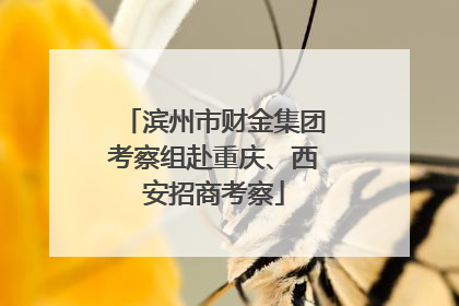 滨州市财金集团考察组赴重庆、西安招商考察