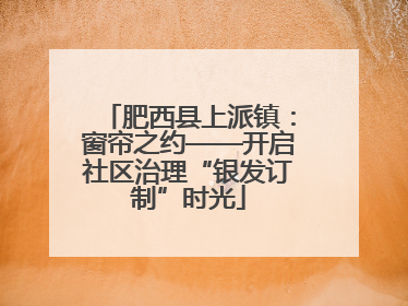 肥西县上派镇：窗帘之约——开启社区治理“银发订制”时光
