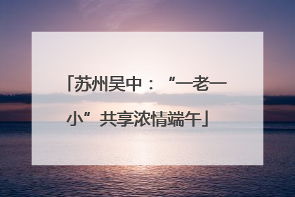 苏州吴中：“一老一小”共享浓情端午