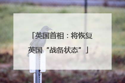 英国首相：将恢复英国“战备状态”