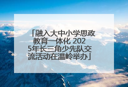 融入大中小学思政教育一体化 2025年长三角少先队交流活动在温岭举办