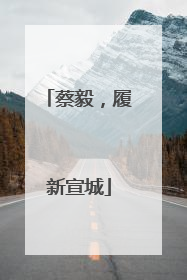蔡毅，履新宣城