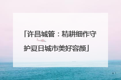 许昌城管：精耕细作守护夏日城市美好容颜