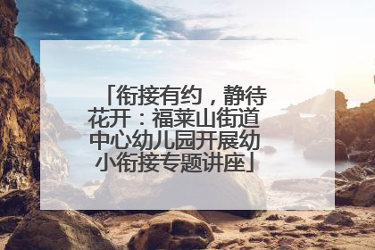 衔接有约，静待花开：福莱山街道中心幼儿园开展幼小衔接专题讲座