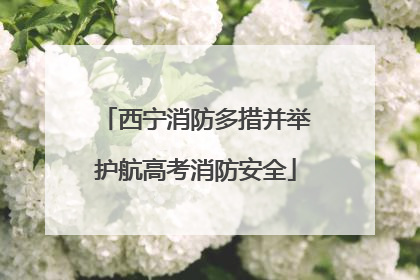 西宁消防多措并举护航高考消防安全