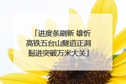 进度条刷新 雄忻高铁五台山隧道正洞掘进突破万米大关