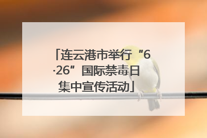 连云港市举行“6·26”国际禁毒日集中宣传活动