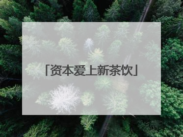 资本爱上新茶饮
