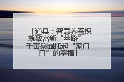 道县：智慧养蚕织就致富新“丝路” 千亩桑园托起“家门口”的幸福