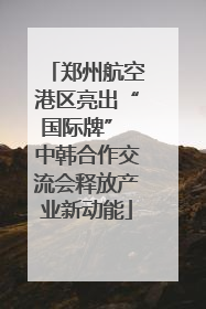 郑州航空港区亮出“国际牌” 中韩合作交流会释放产业新动能
