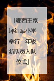郧西王家坪红军小学举行一年级新队员入队仪式