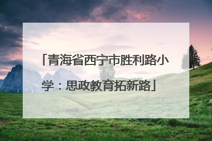 青海省西宁市胜利路小学：思政教育拓新路