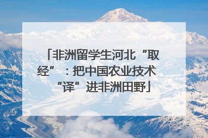 非洲留学生河北“取经”：把中国农业技术“译”进非洲田野