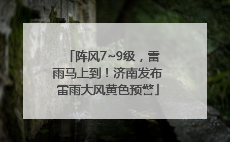 阵风7~9级，雷雨马上到！济南发布雷雨大风黄色预警