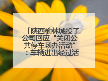 陕西榆林城投子公司回应“关闭公共停车场办活动”：车辆进出经过活动现场，为安全临时关闭